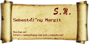 Sebestény Margit névjegykártya